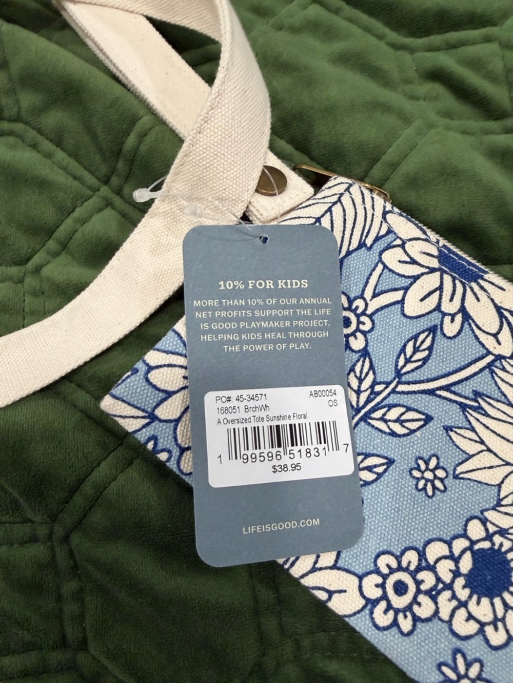 Life is Good tote and zipper pouch set - Picture 2 of 3